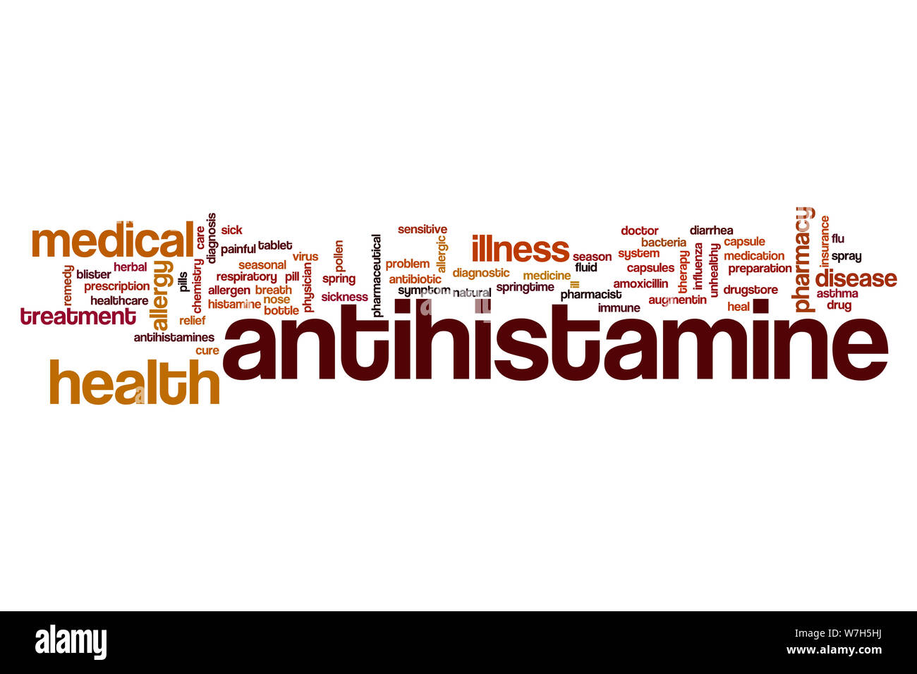 Antihistamine word cloud concept Stock Photo