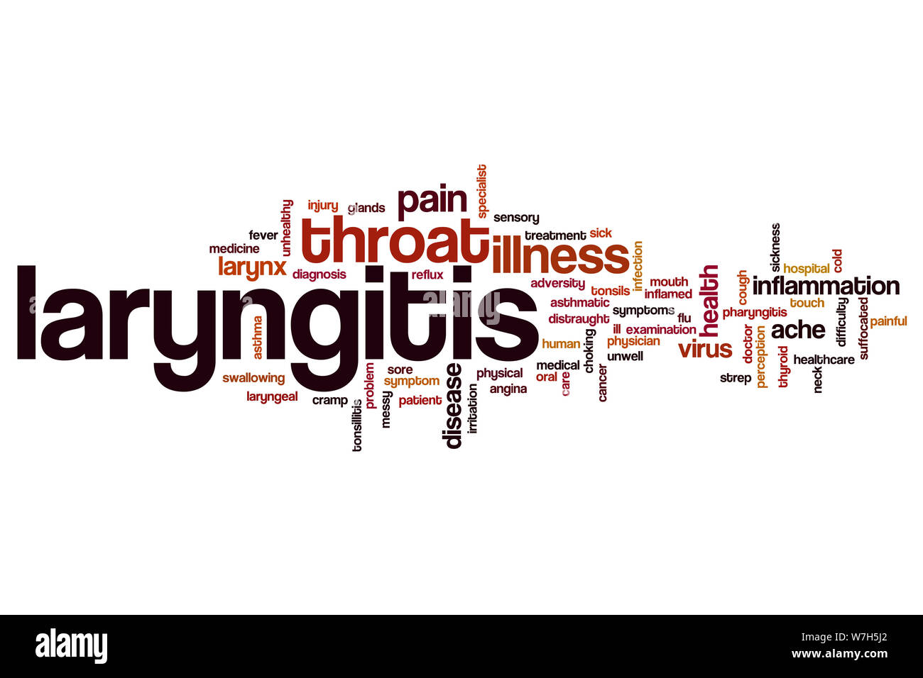 Laryngitis word cloud concept Stock Photo