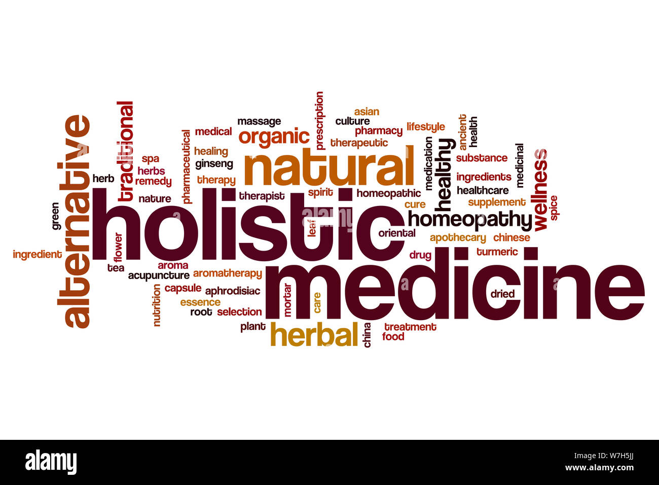 Holistic medicine word cloud concept Stock Photo Alamy