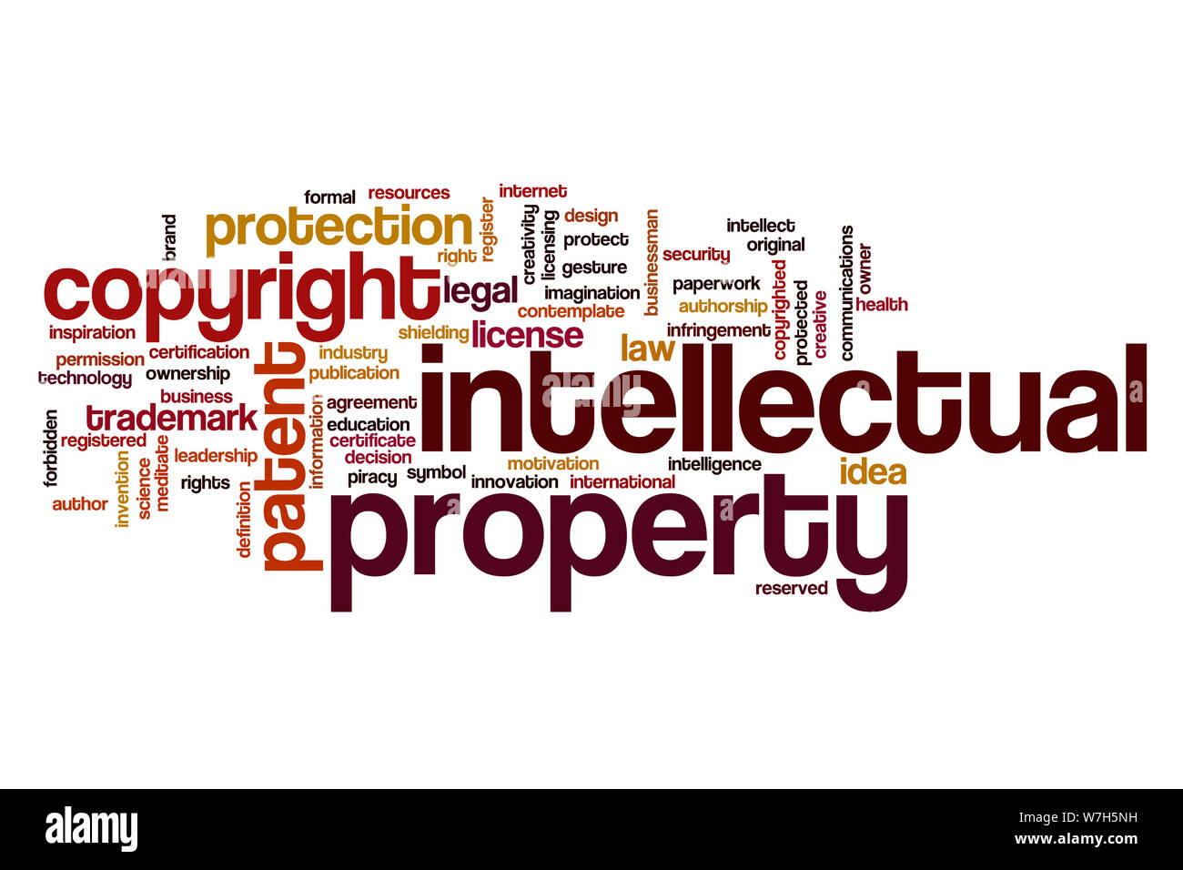 Intellectual Property Word Cloud Concept Stock Photo Alamy
