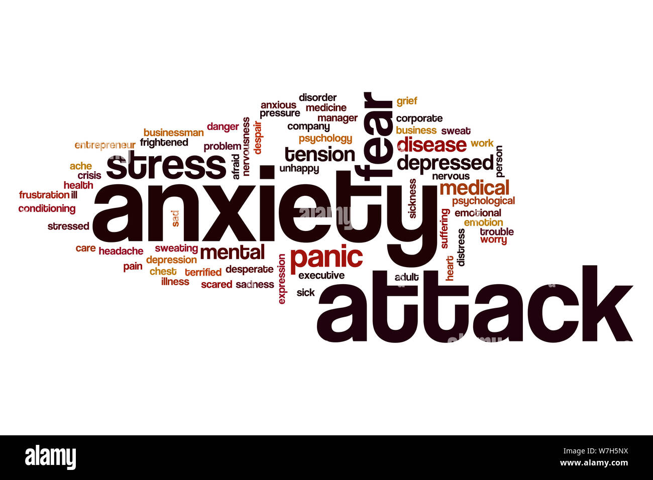 Anxiety Attack Word Cloud Concept Stock Photo Alamy