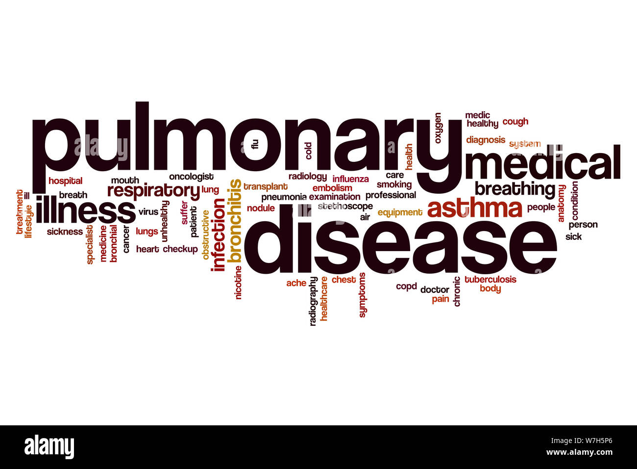 Pulmonary disease word cloud concept Stock Photo