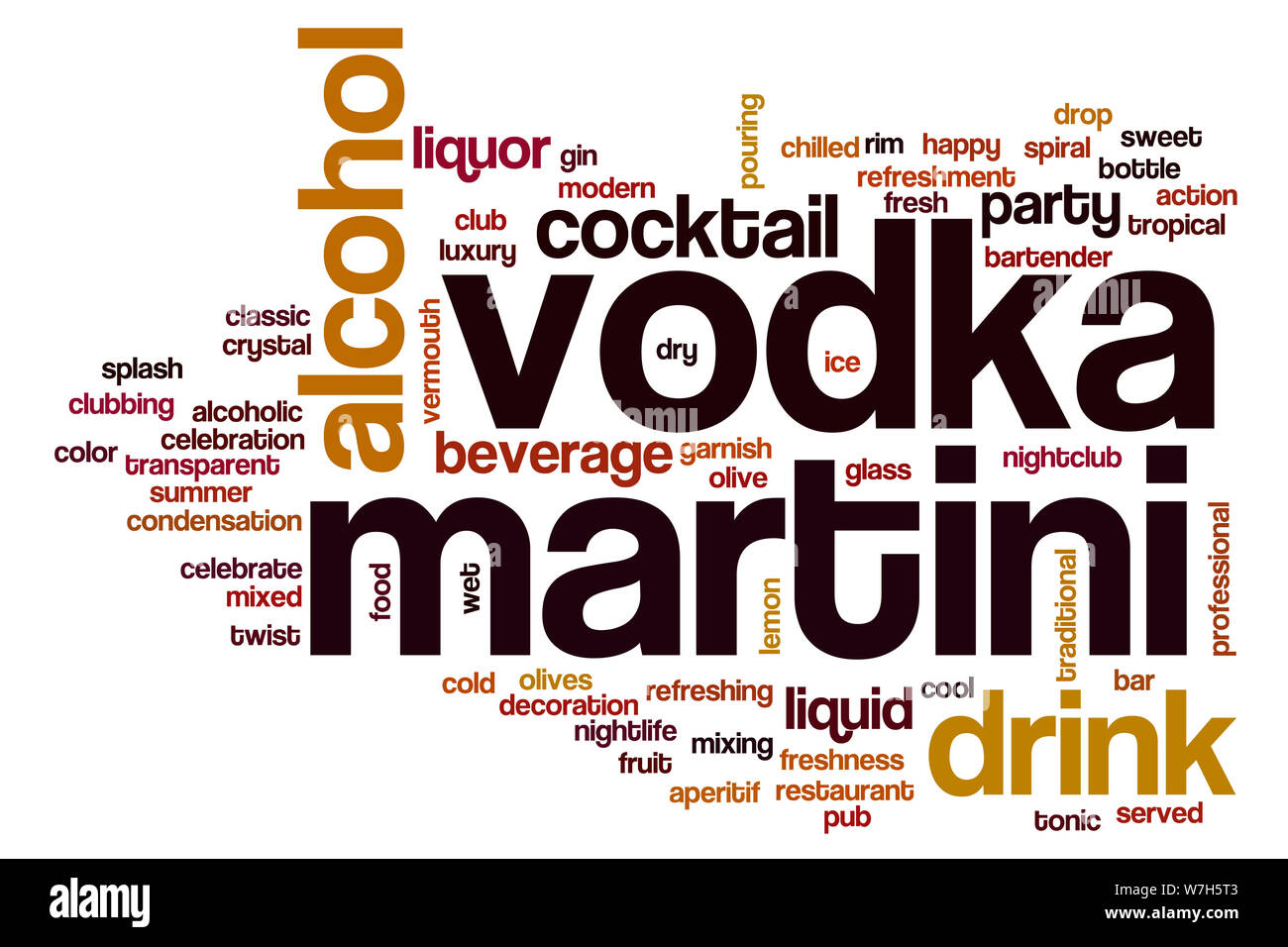 Vodka martini word cloud concept Stock Photo Alamy