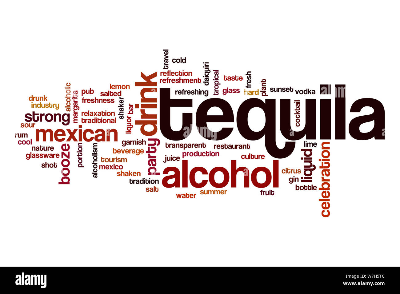 Tequila word cloud concept Stock Photo Alamy