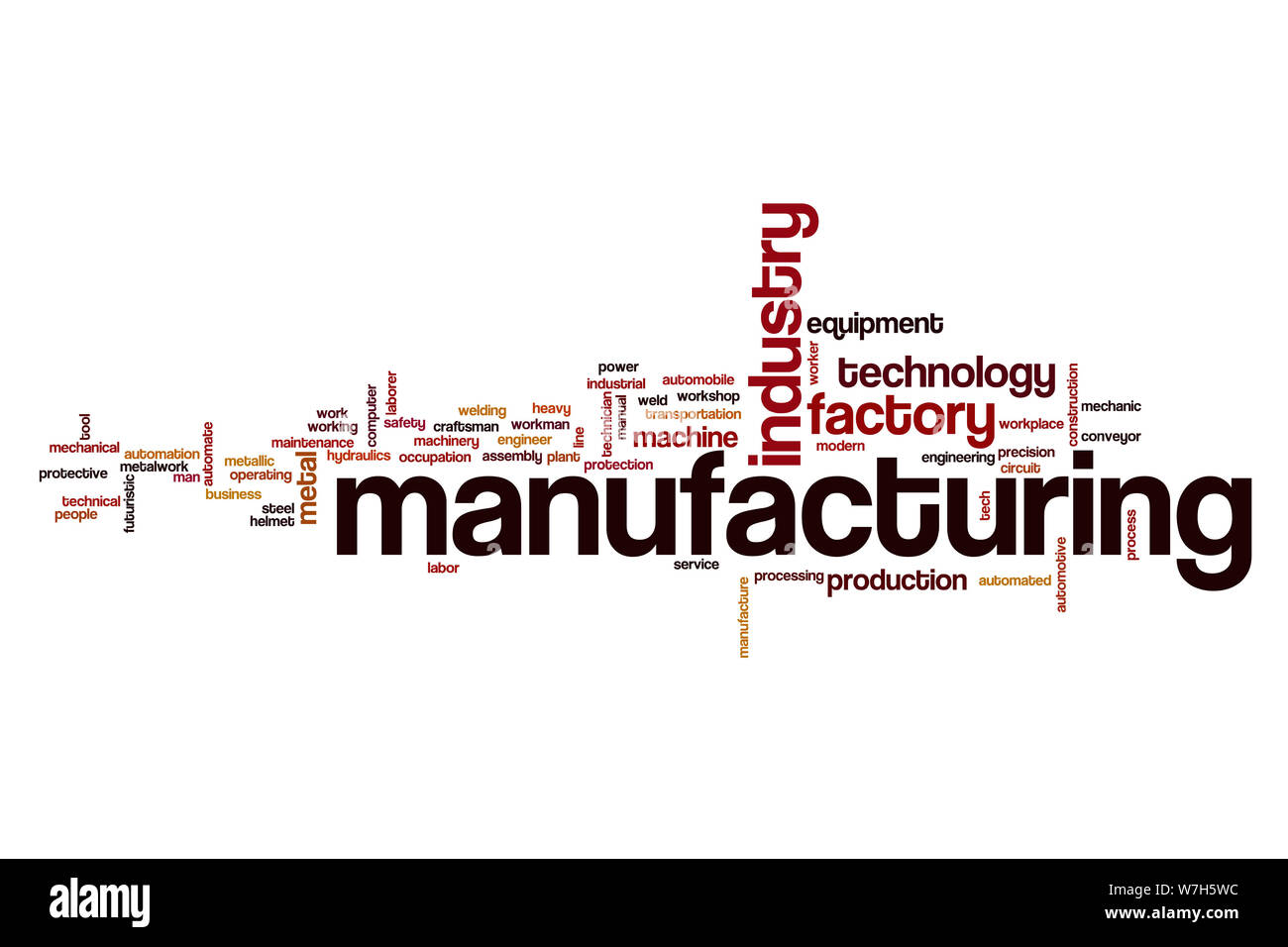 Manufacturing word cloud concept Stock Photo
