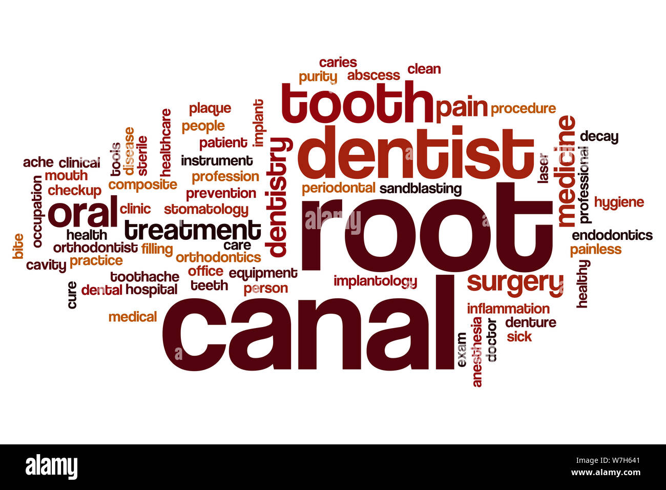 Root canal word cloud concept Stock Photo