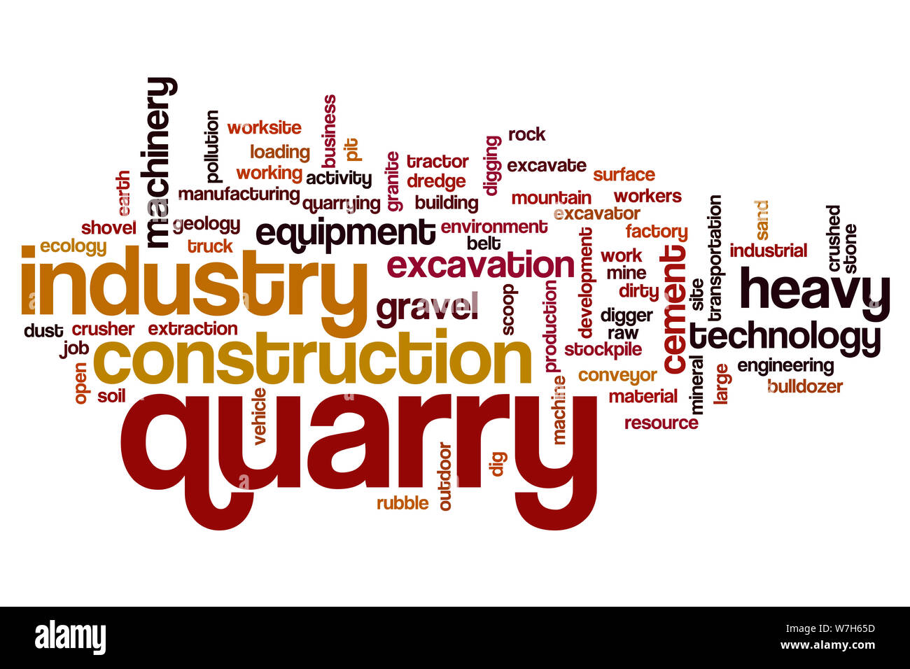 Quarry word cloud concept Stock Photo Alamy