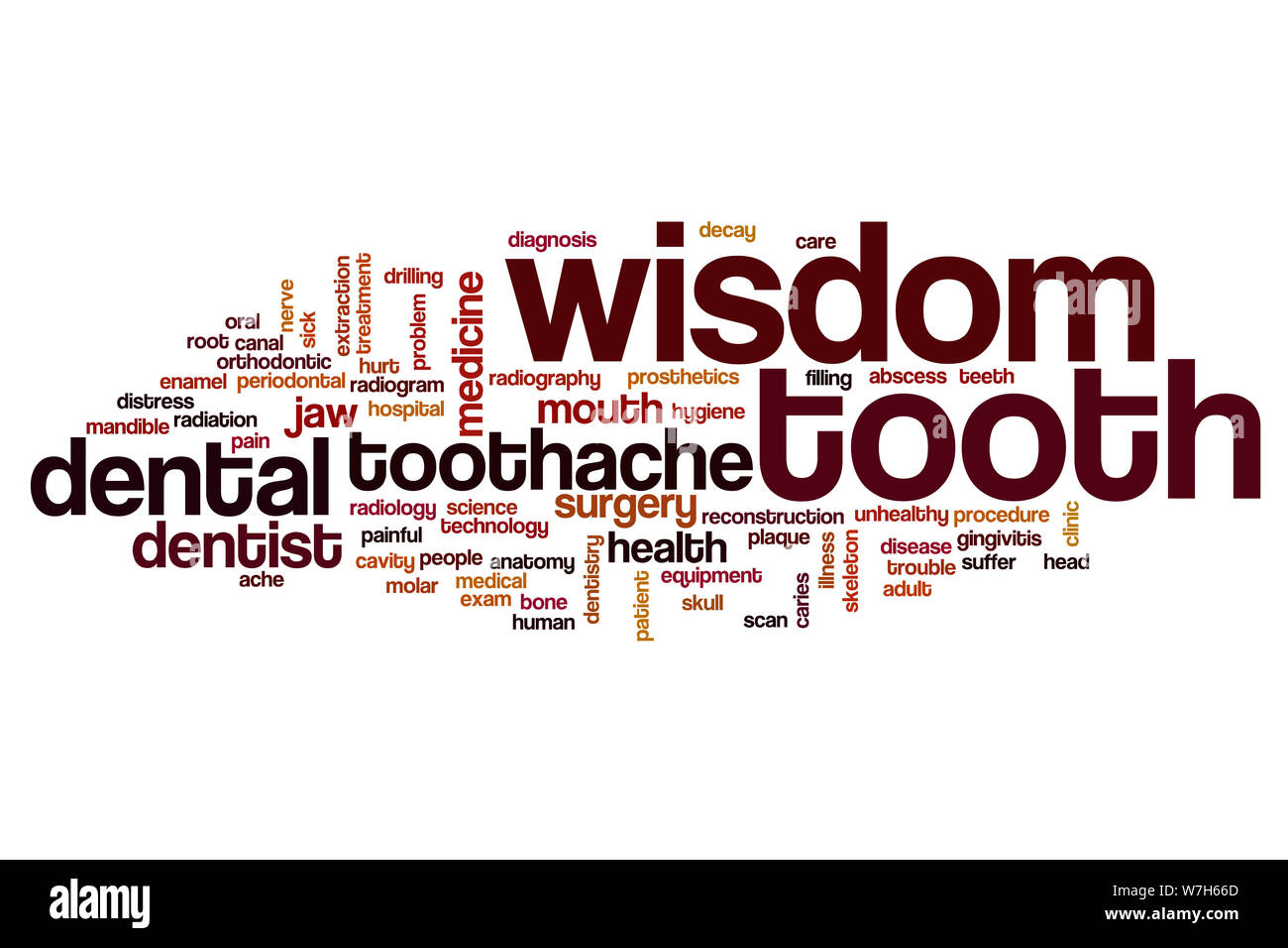 Wisdom tooth word cloud concept Stock Photo