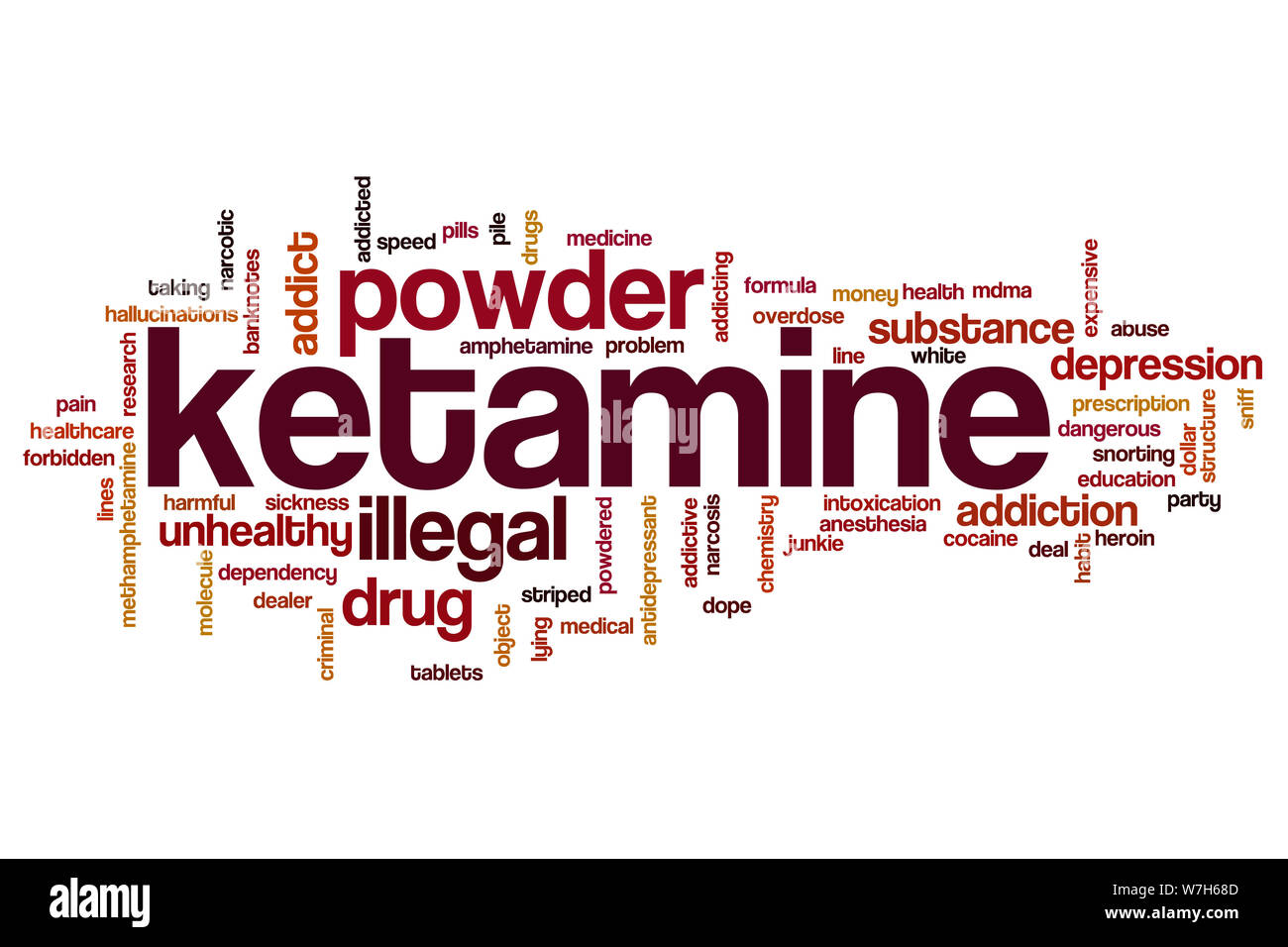 Ketamine word cloud concept Stock Photo