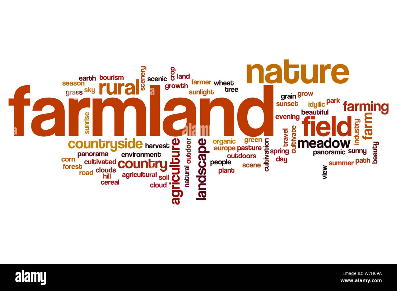 Farmland word cloud concept Stock Photo Alamy
