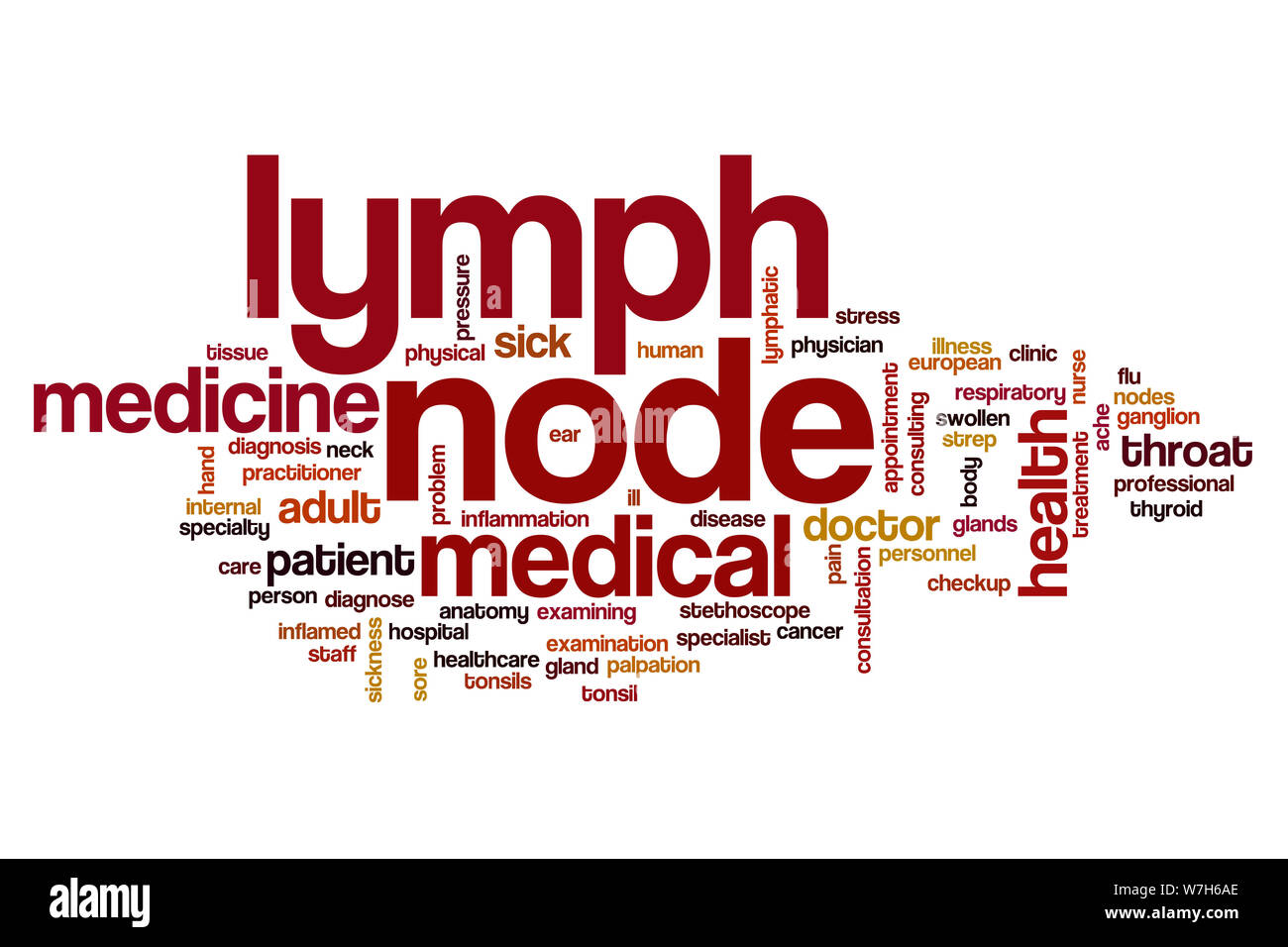 Lymph node word cloud concept Stock Photo