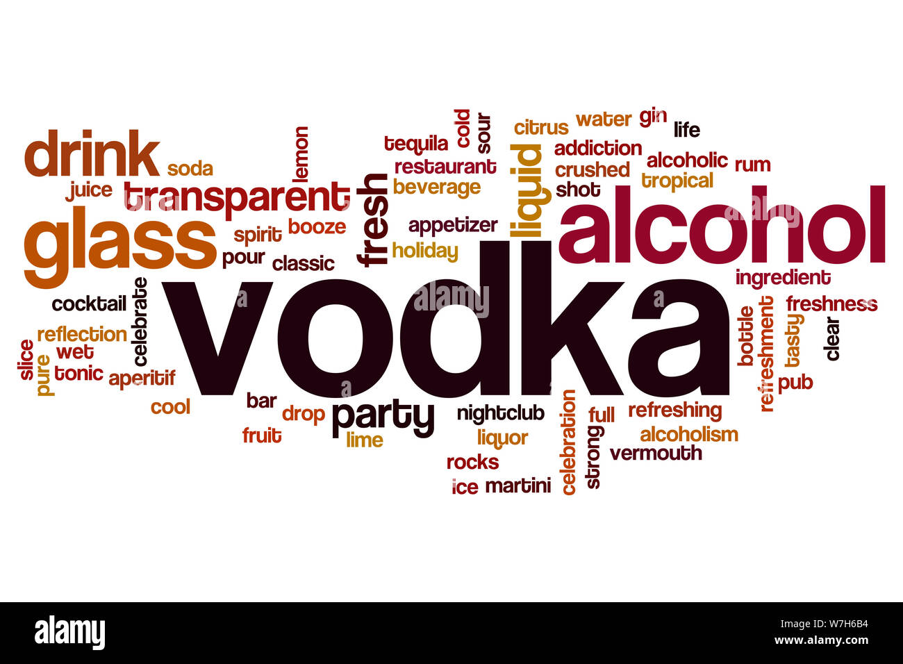 Vodka word cloud concept Stock Photo Alamy