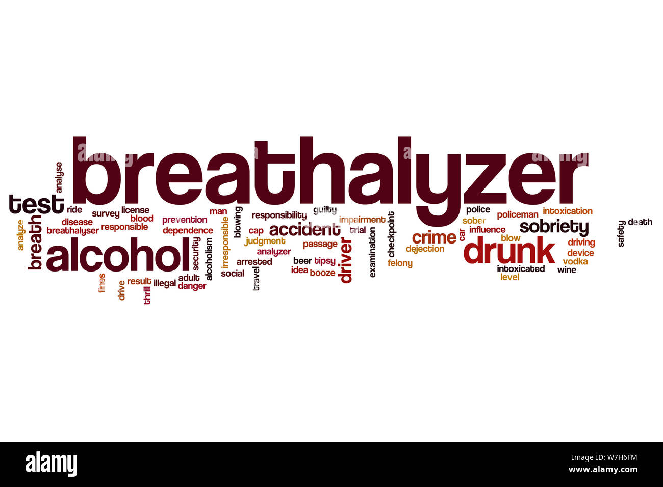 Breathalyzer word cloud concept Stock Photo