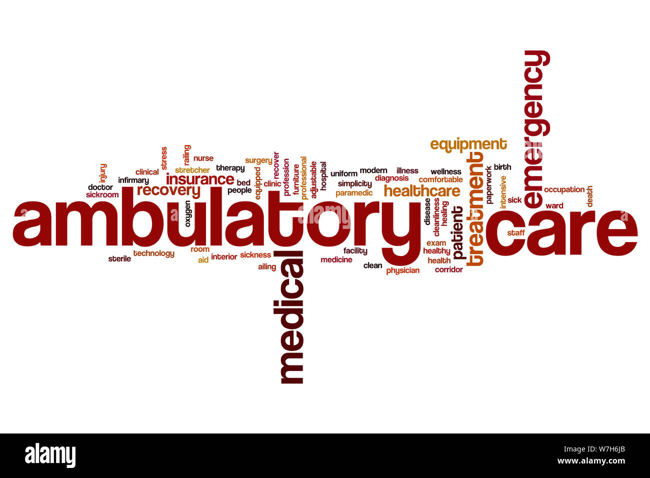 Ambulatory care word cloud concept Stock Photo