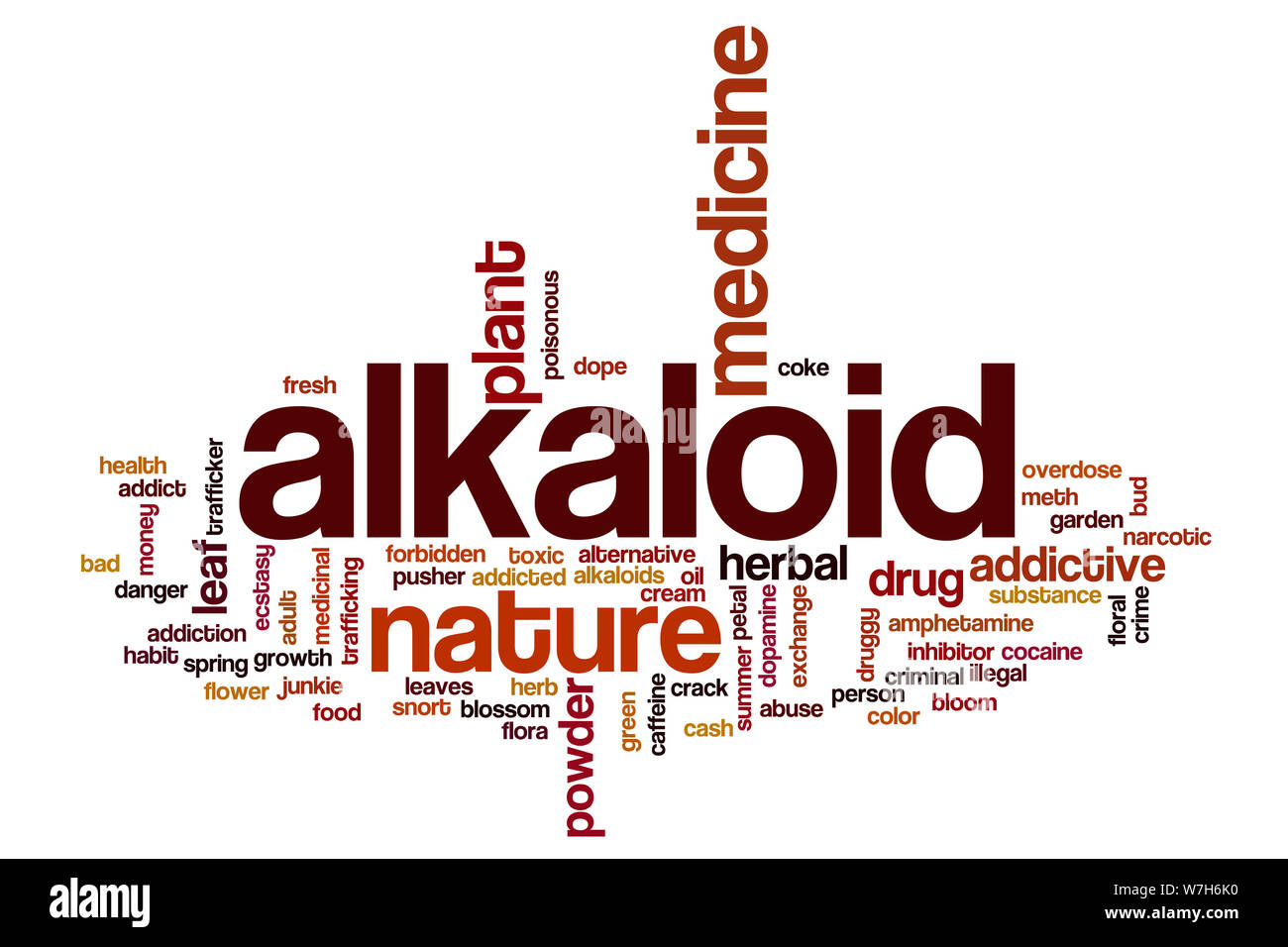 Alkaloid word cloud concept Stock Photo