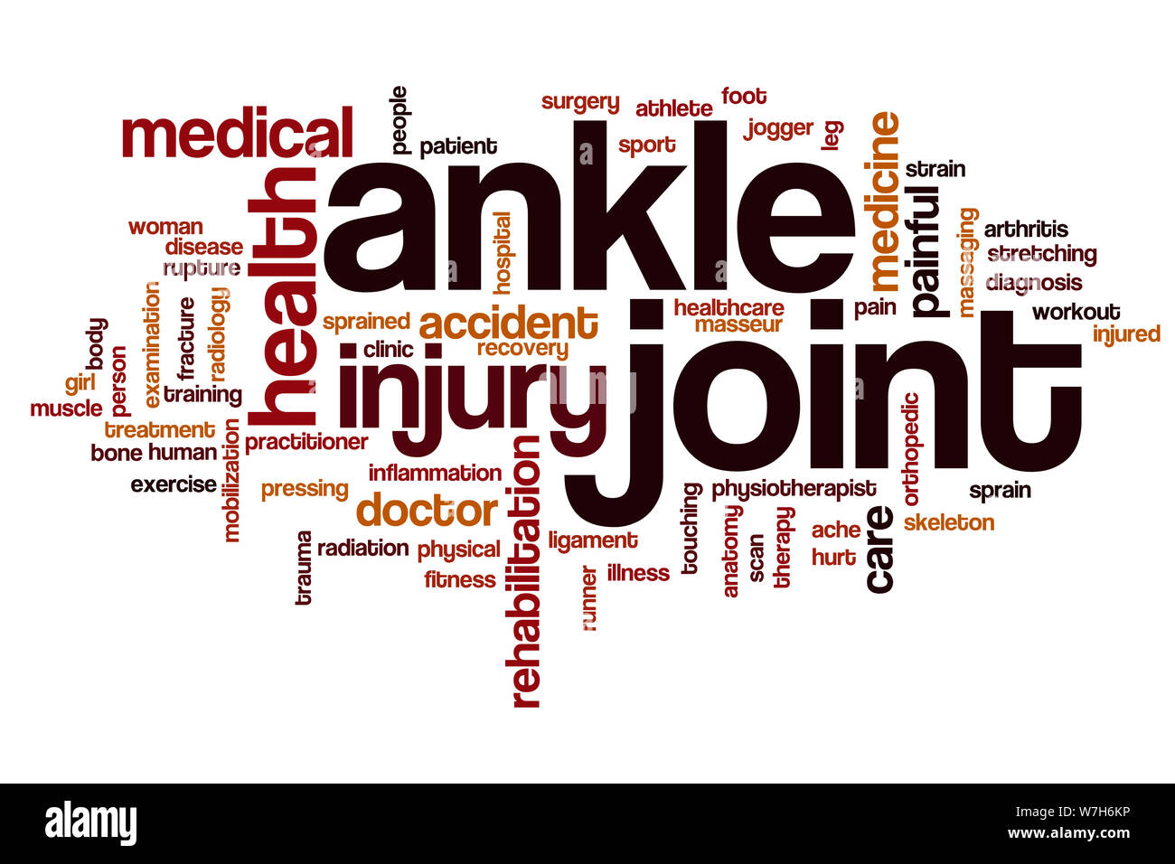 Ankle joint word cloud concept Stock Photo Alamy