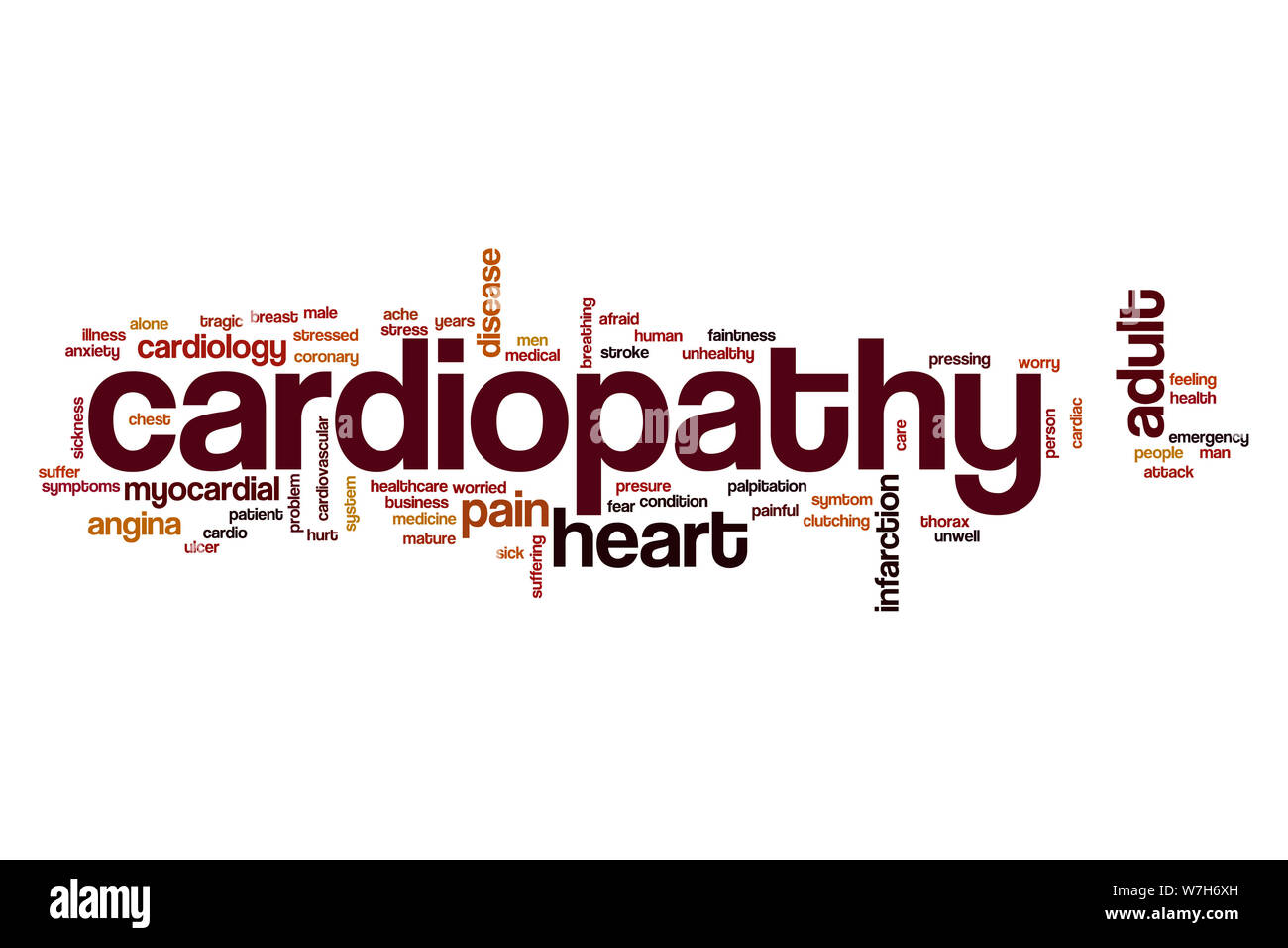 Cardiopathy word cloud concept Stock Photo