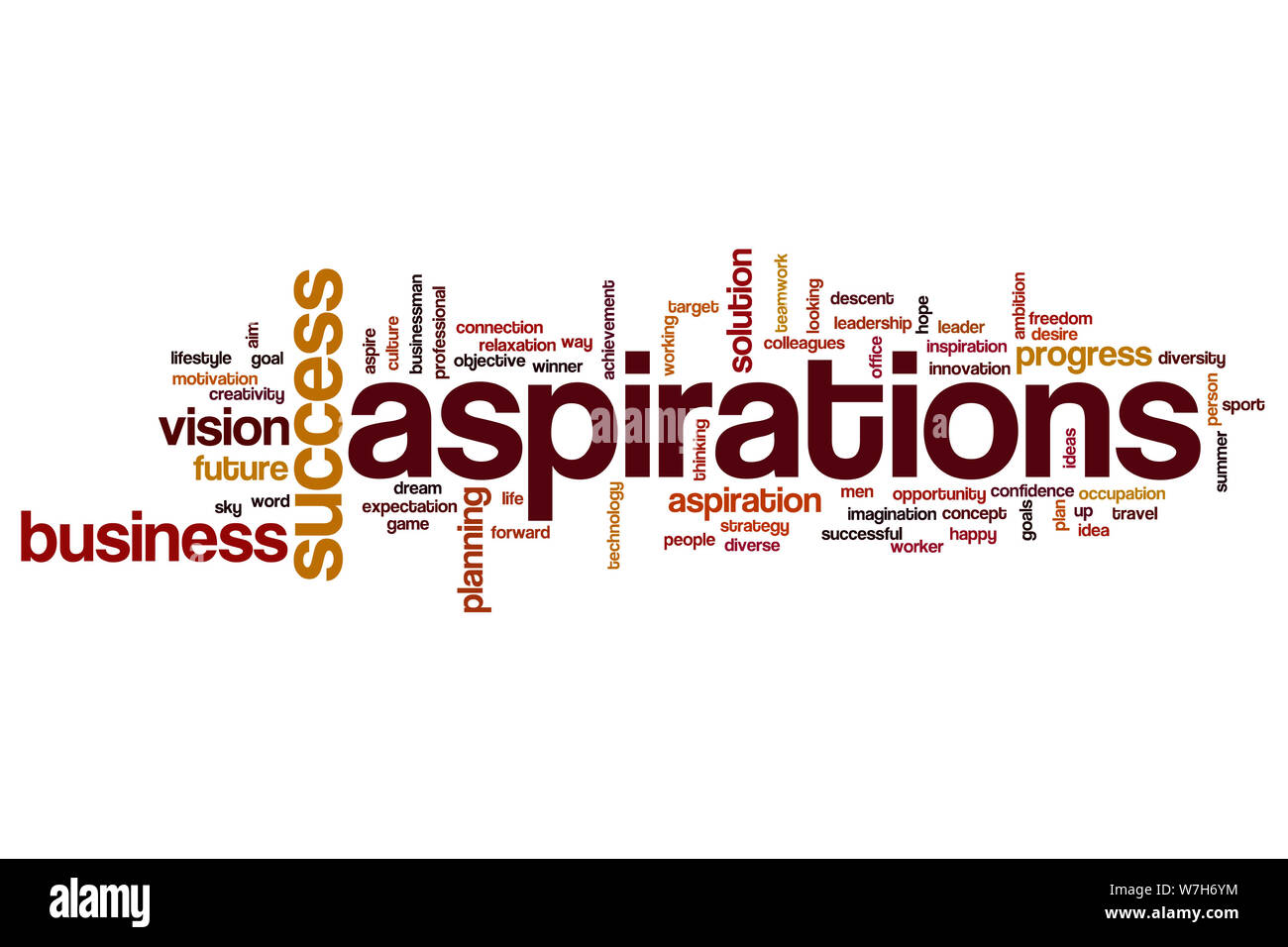 Aspirations word cloud concept Stock Photo Alamy