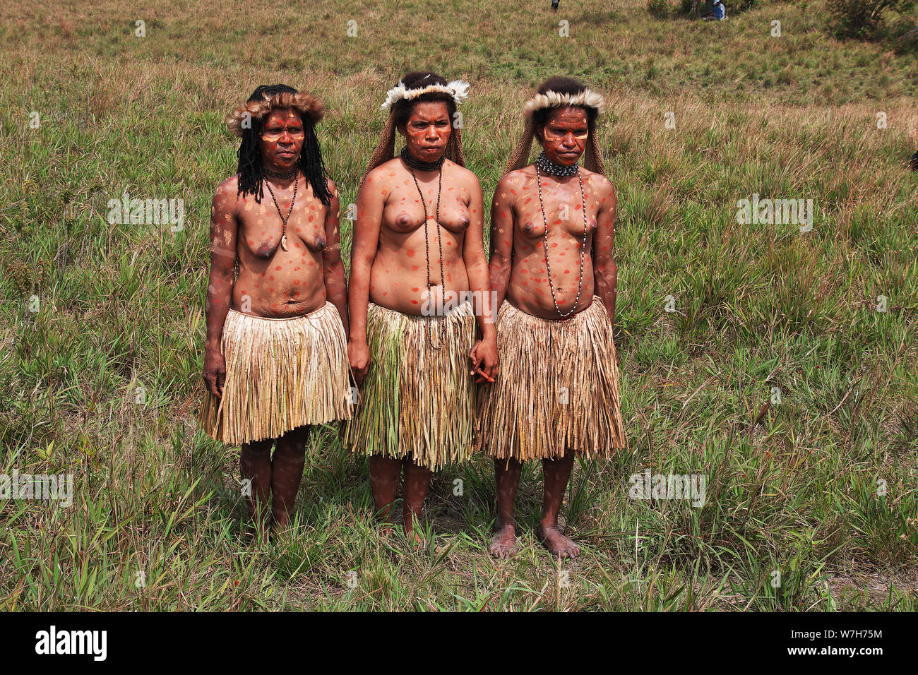 Wamena/Papua, Indonesia - 08 Aug 2016. National festival of local tribes in Wamena city, Papua Stock Photo