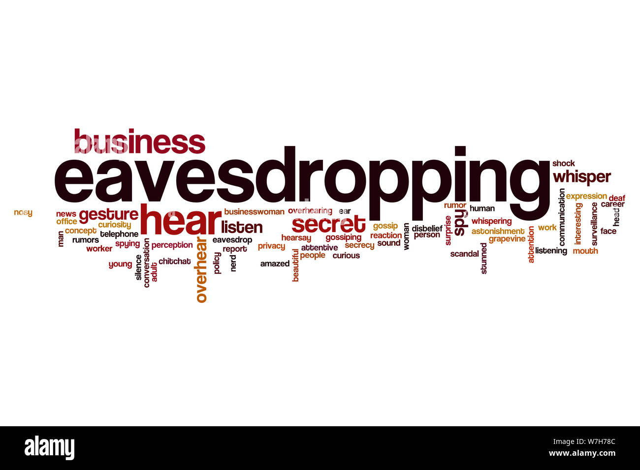 Eavesdropping word cloud concept Stock Photo Alamy