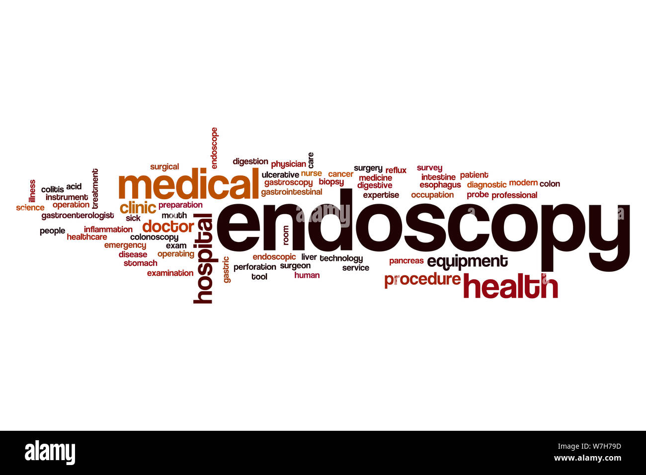 Endoscopy word cloud concept Stock Photo