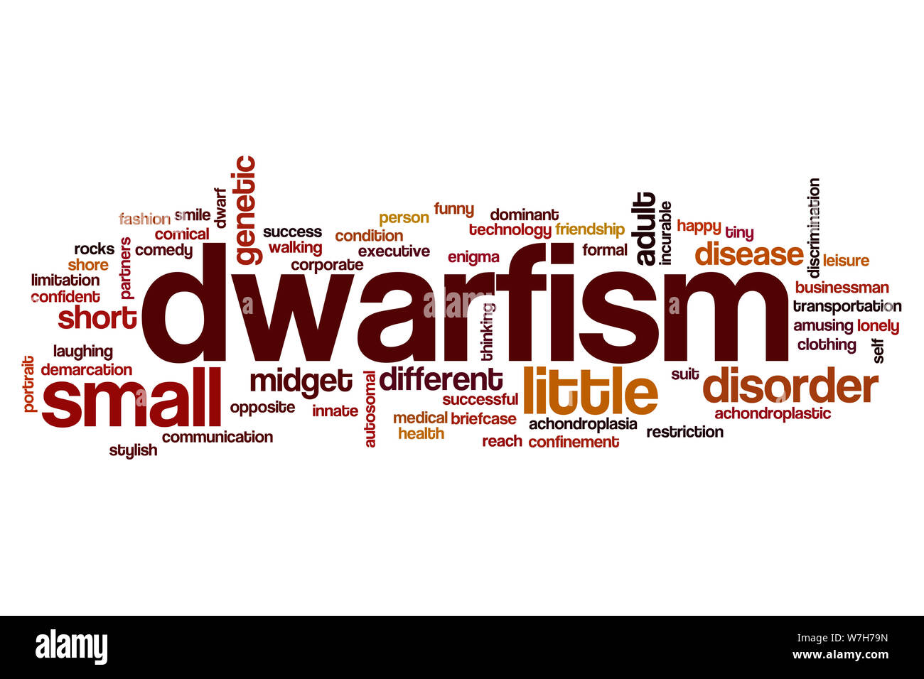 Dwarfism word cloud concept Stock Photo