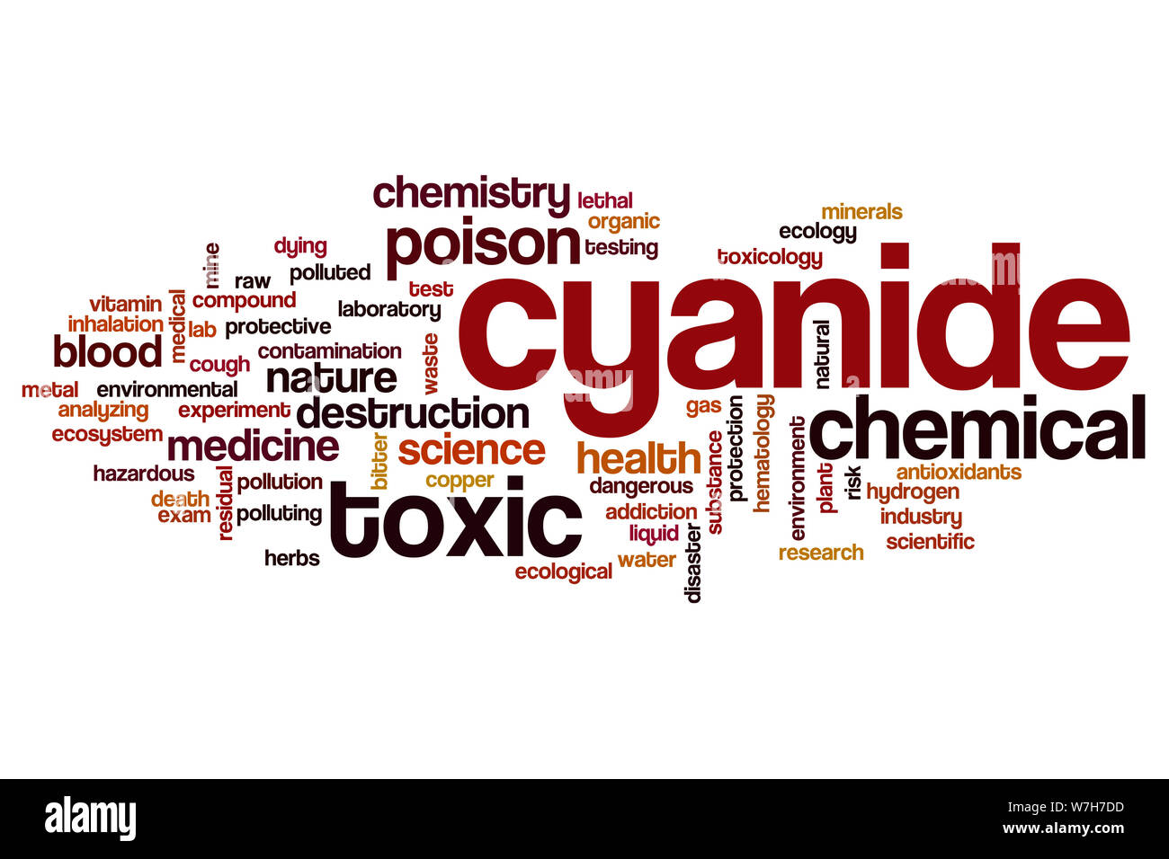 Cyanide word cloud concept Stock Photo