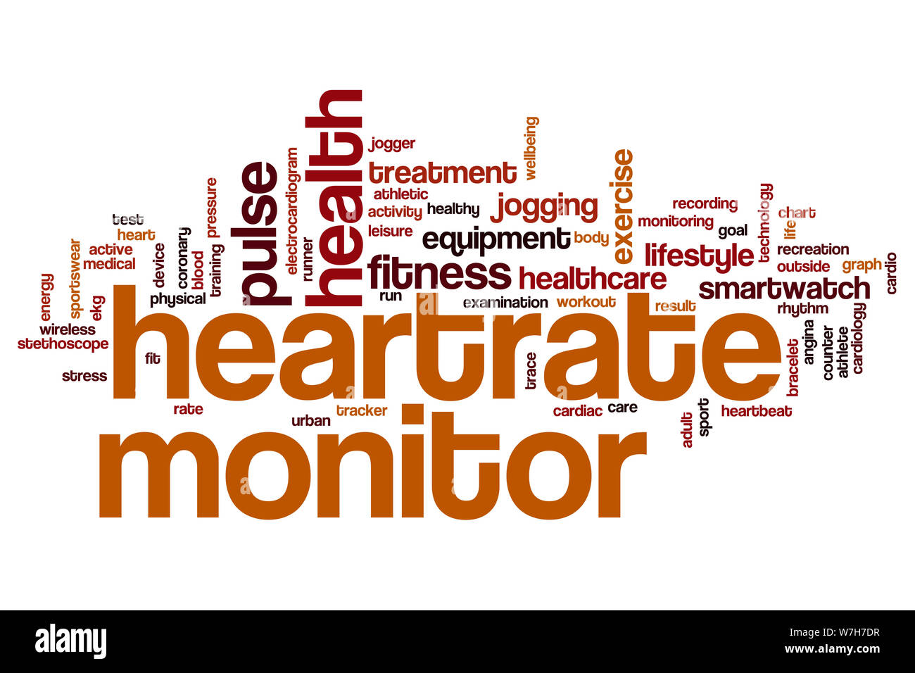Heartrate monitor word cloud concept Stock Photo Alamy