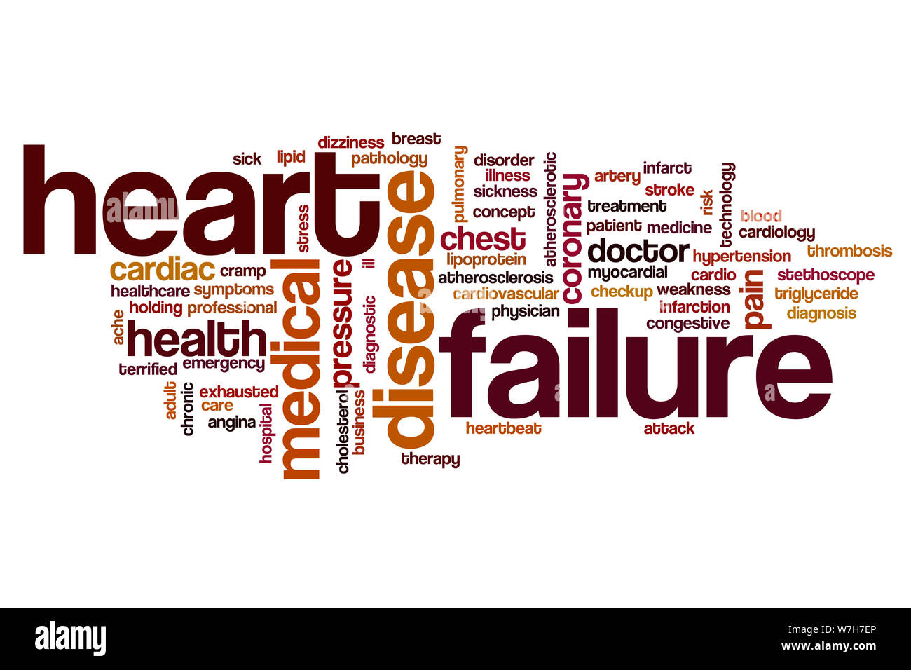 Heart failure word cloud concept Stock Photo