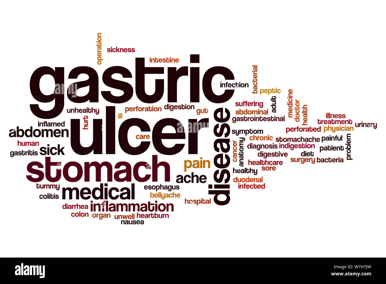 Gastric ulcer word cloud concept Stock Photo
