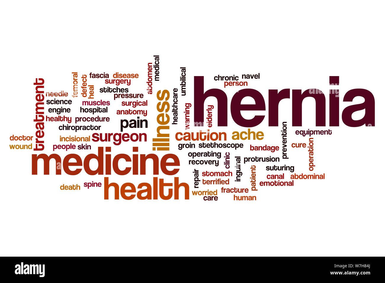 Hernia word cloud concept Stock Photo