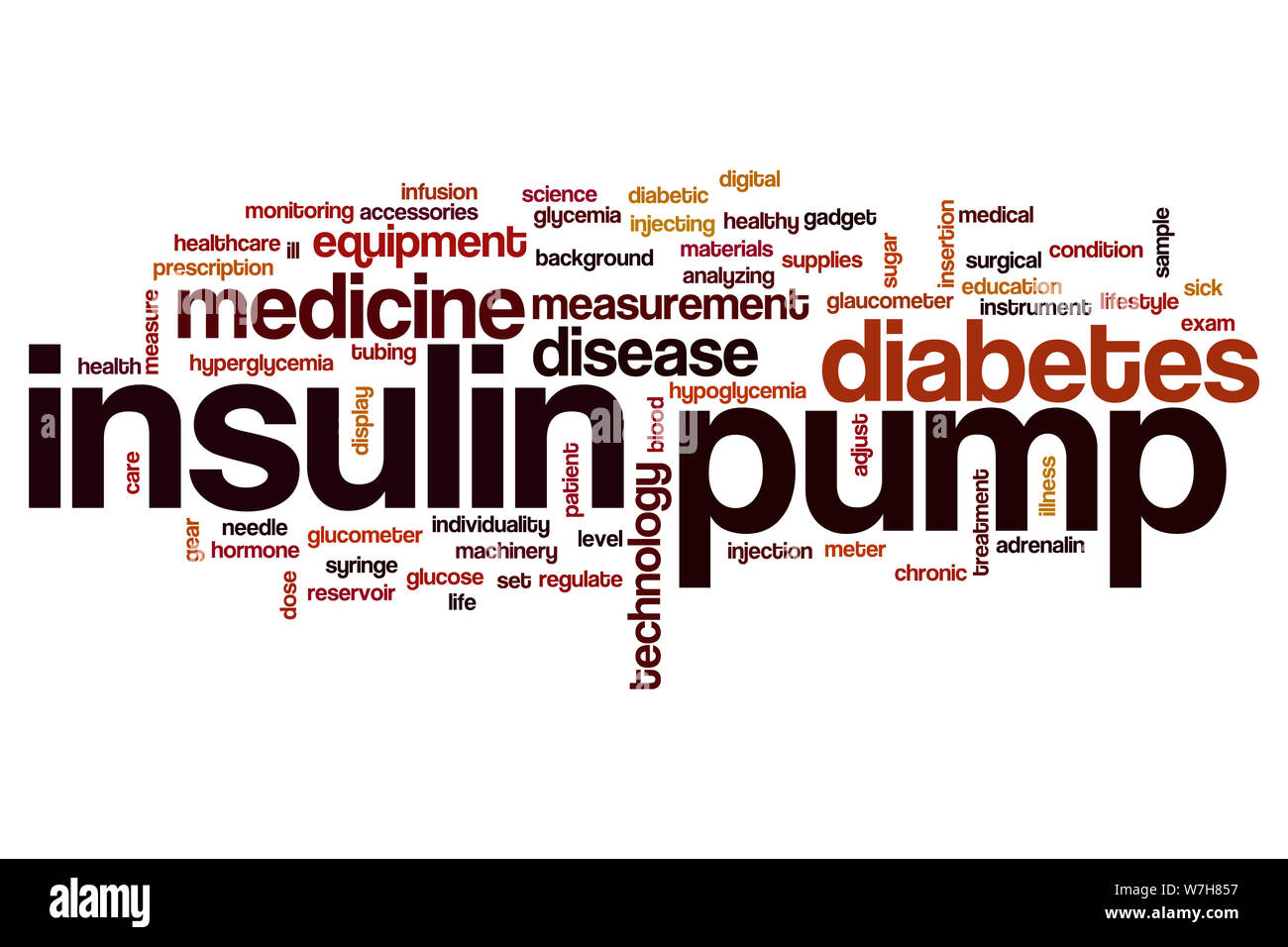 Insulin pump word cloud concept Stock Photo Alamy