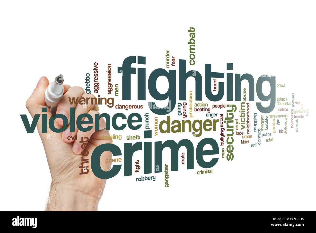 Fighting crime word cloud concept Stock Photo Alamy
