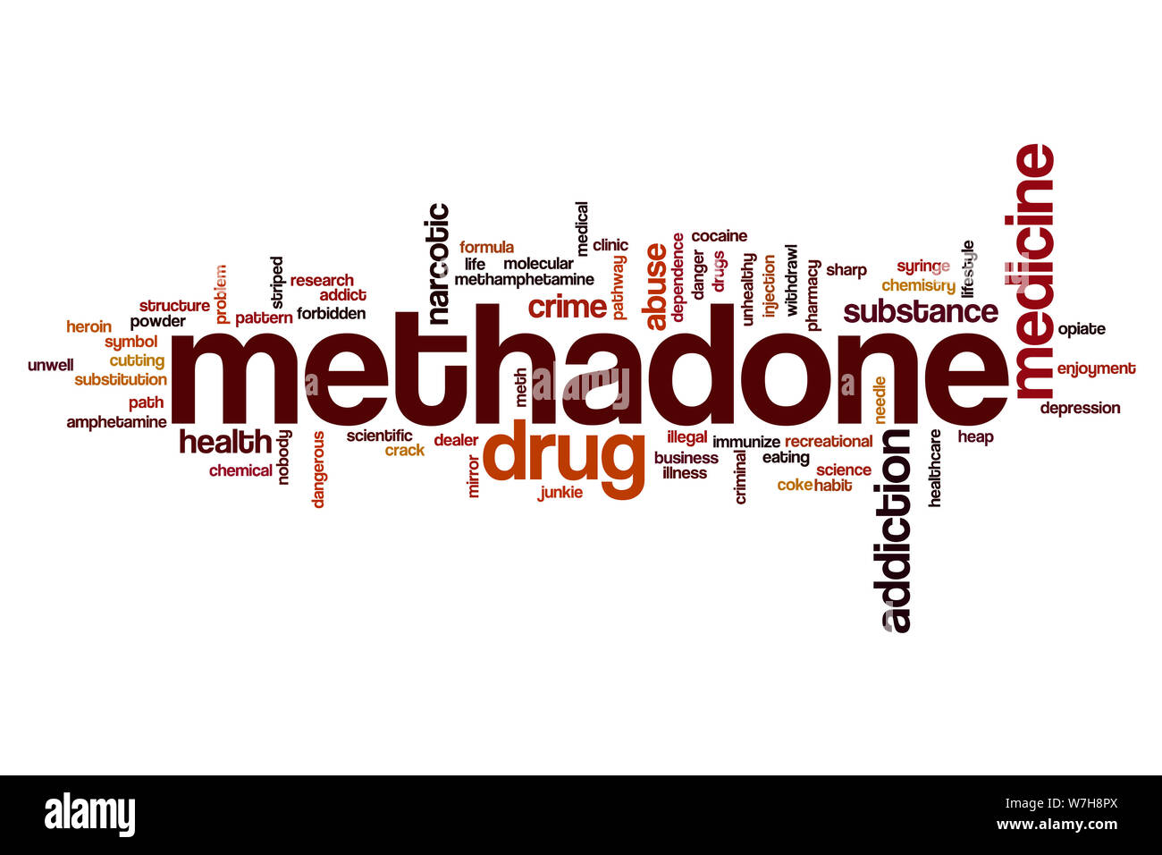 Methadone word cloud concept Stock Photo