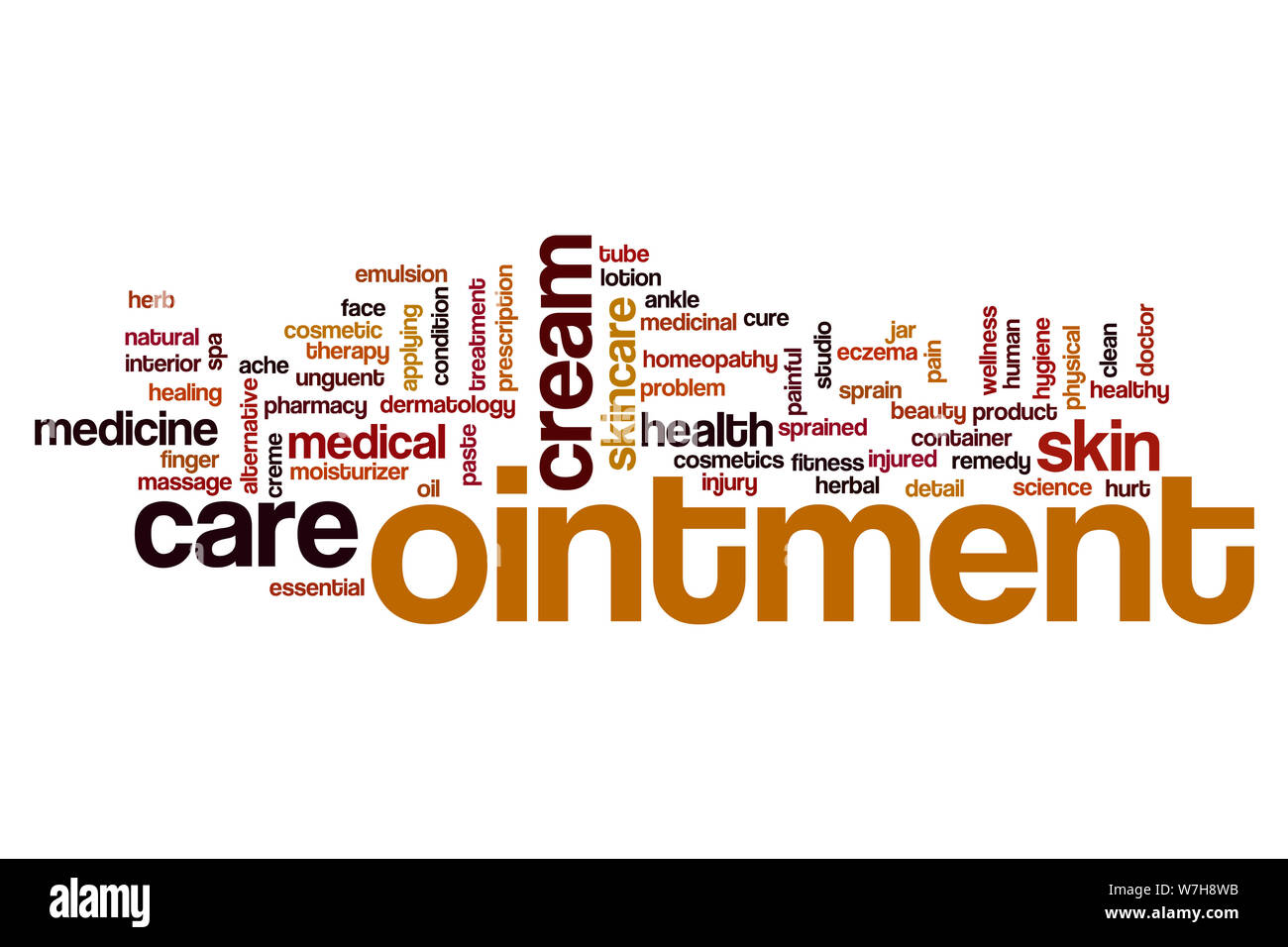 Ointment word cloud concept Stock Photo Alamy
