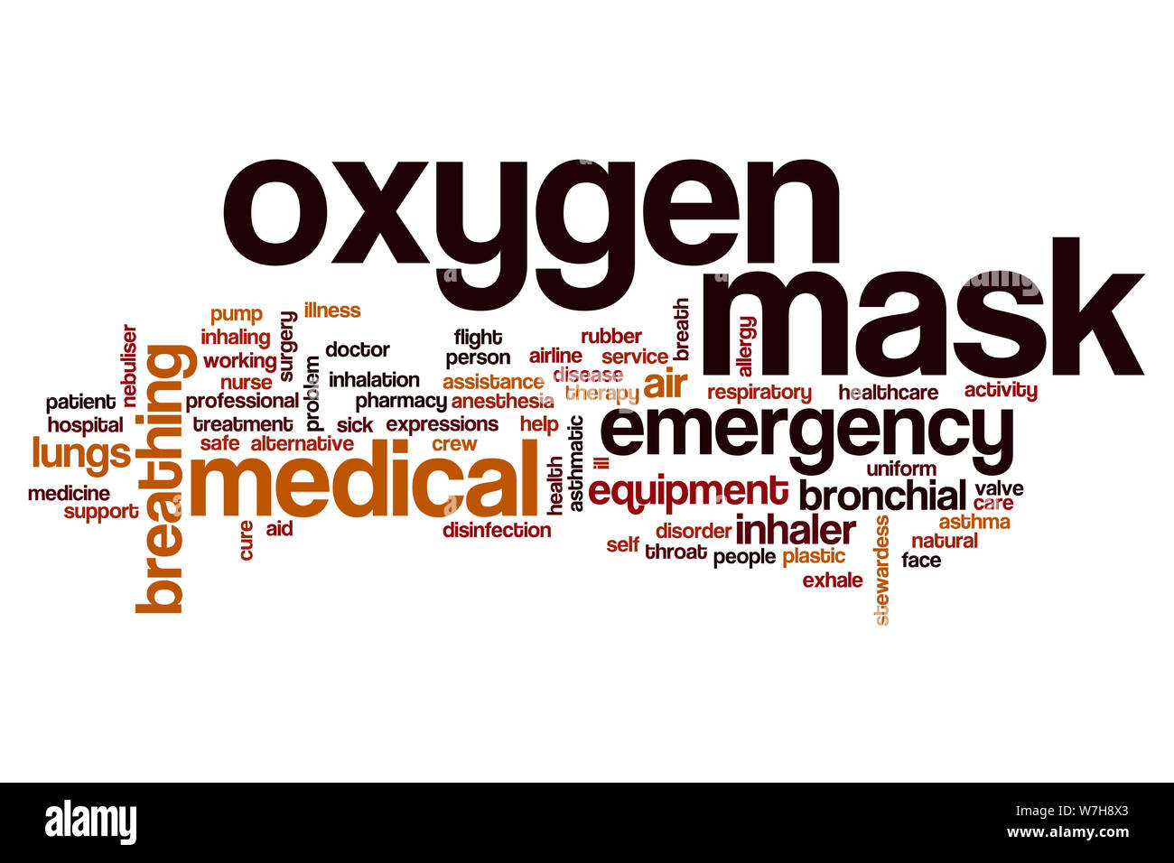 Oxygen mask word cloud concept Stock Photo Alamy