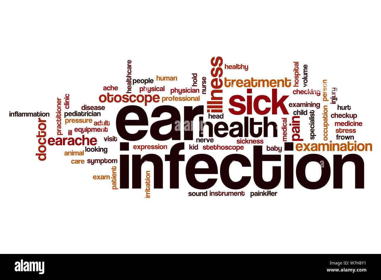 Ear infection word cloud concept Stock Photo