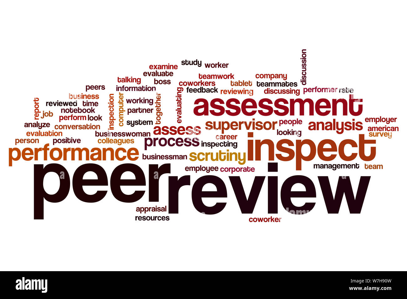 Peer review word cloud concept Stock Photo