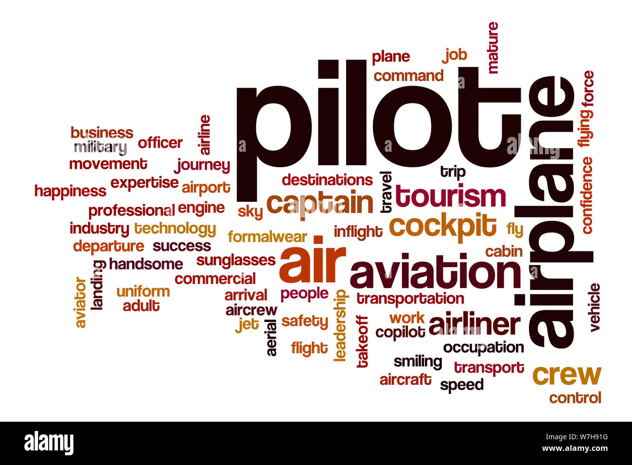 Pilot word cloud concept Stock Photo Alamy