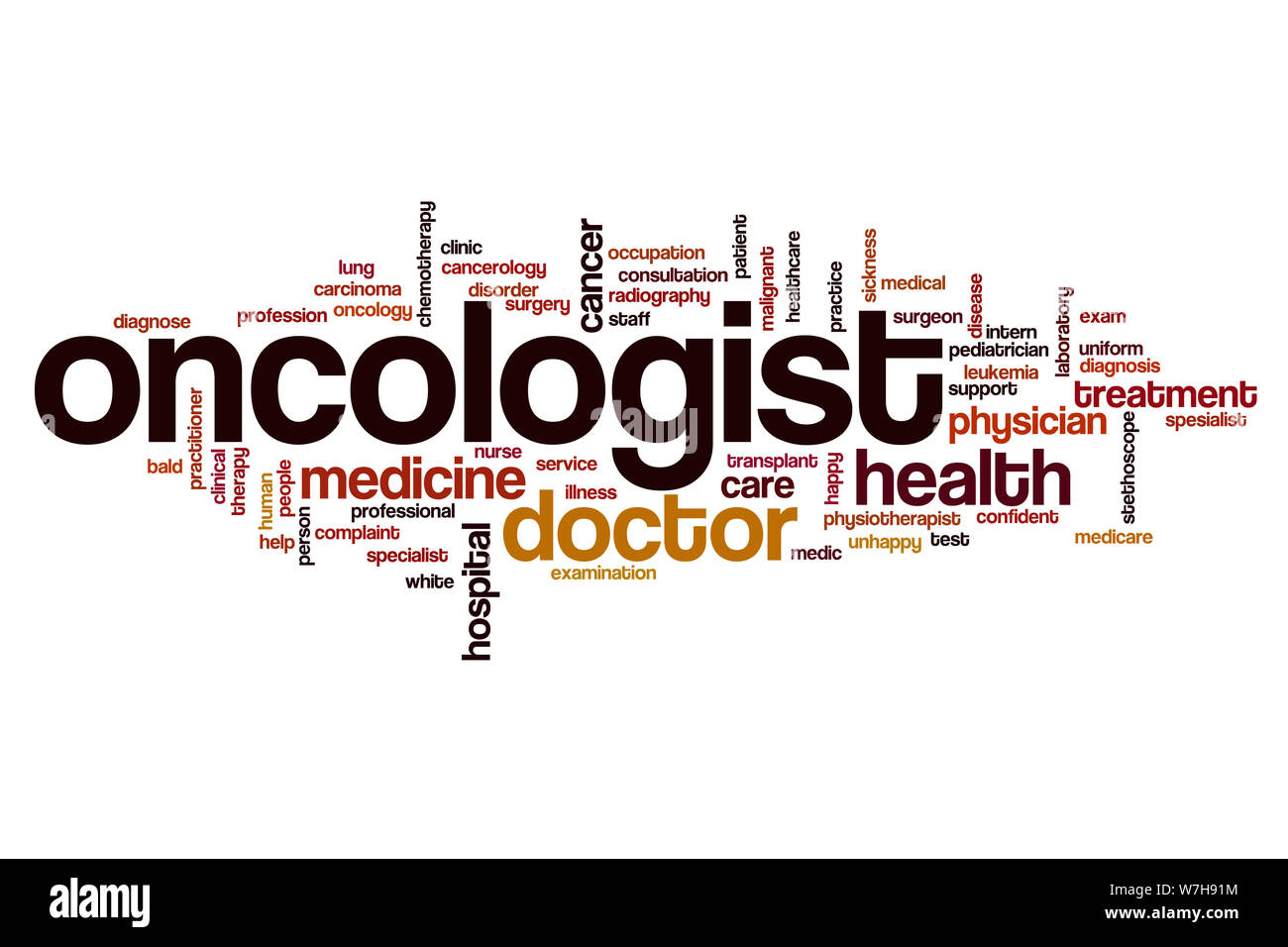 Oncologist word cloud concept Stock Photo