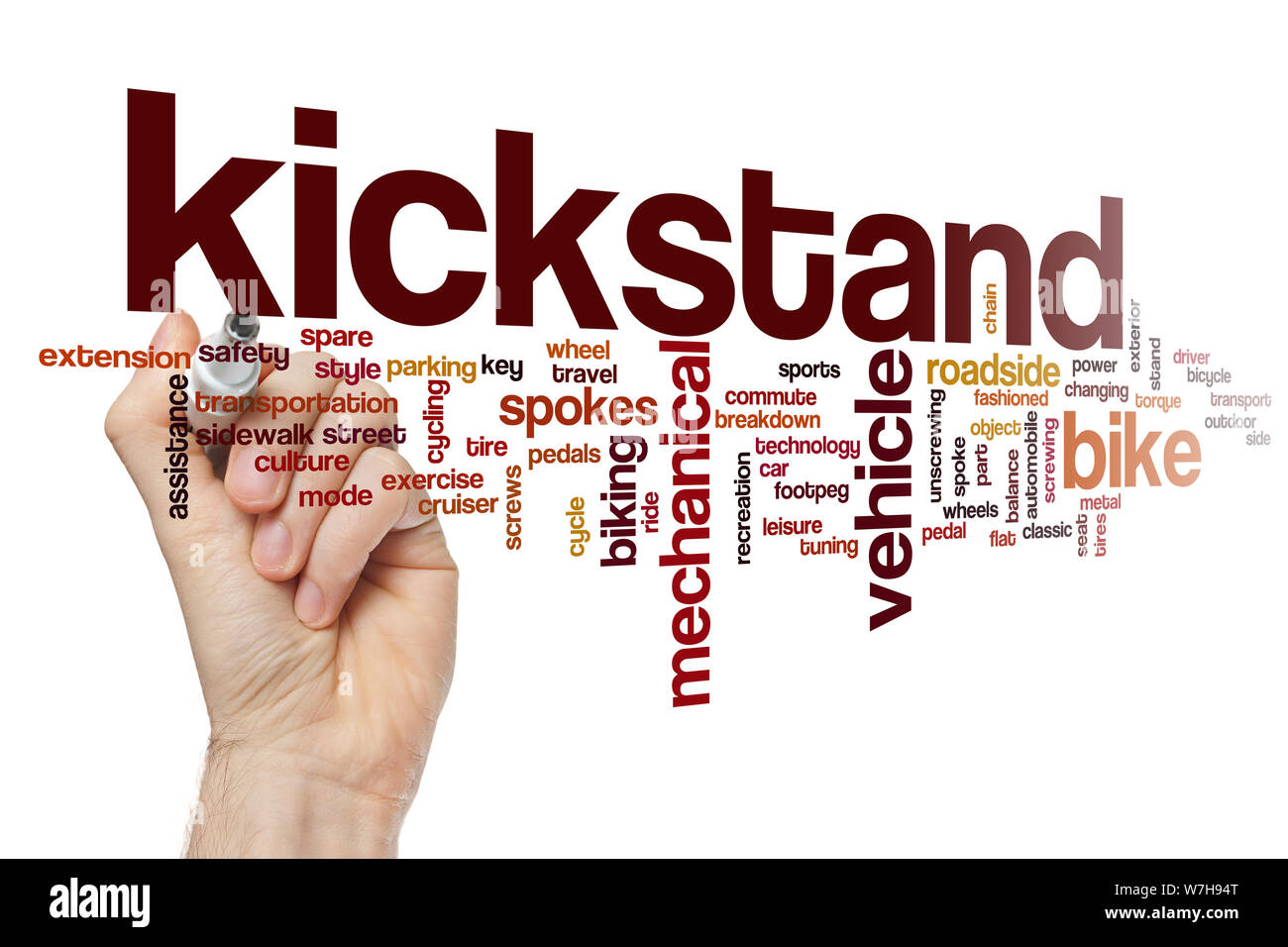 Kickstand word cloud concept Stock Photo Alamy