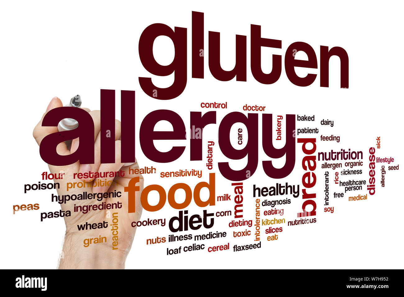 Gluten free concept rice Cut Out Stock Images & Pictures - Alamy