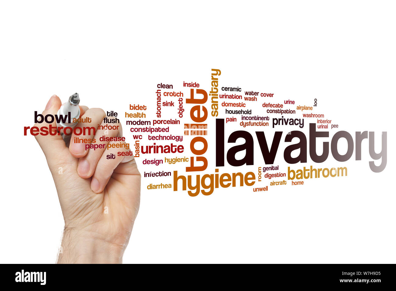 Lavatory word cloud Stock Photo Alamy