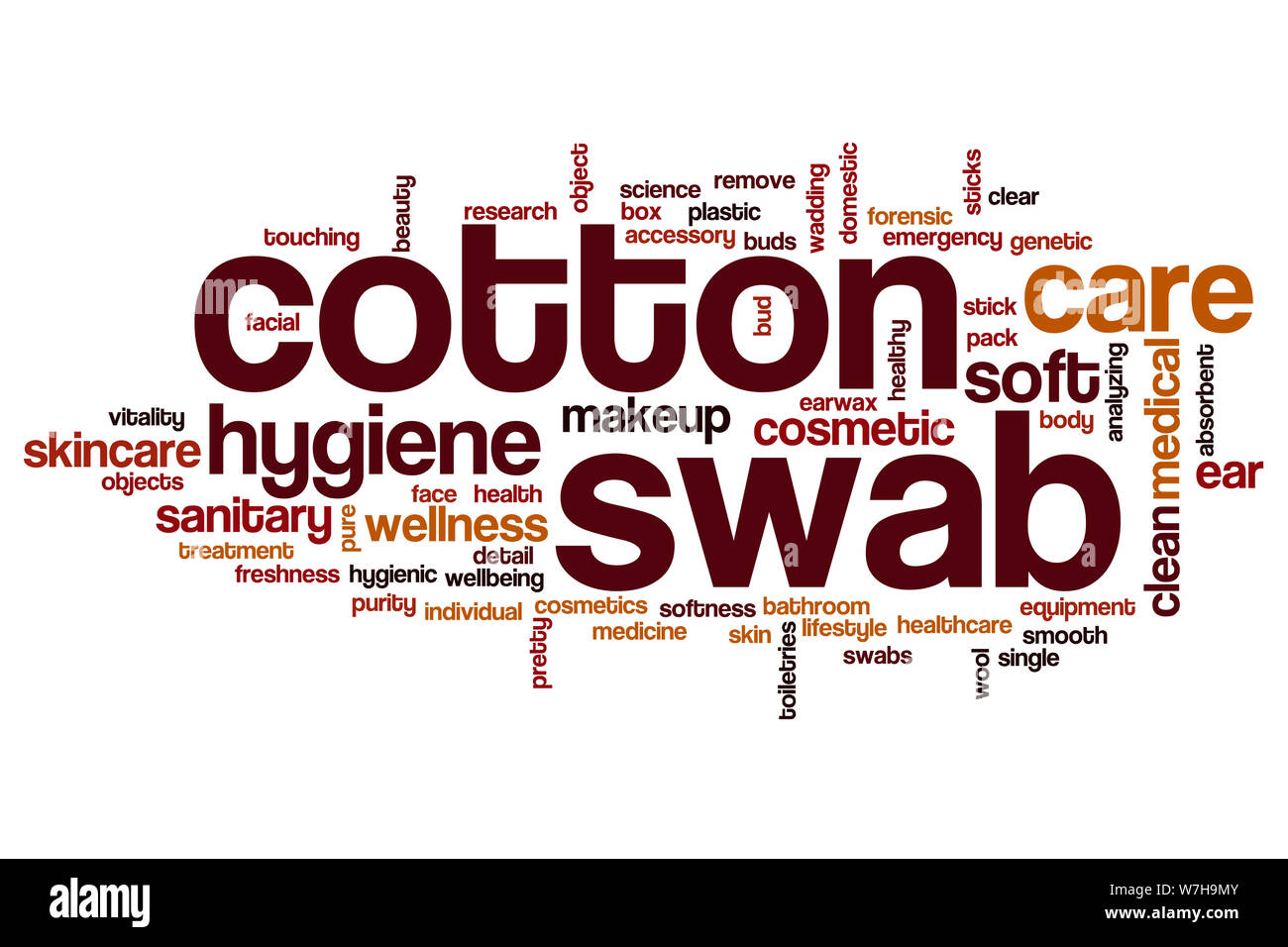 Cotton swab word cloud concept Stock Photo Alamy