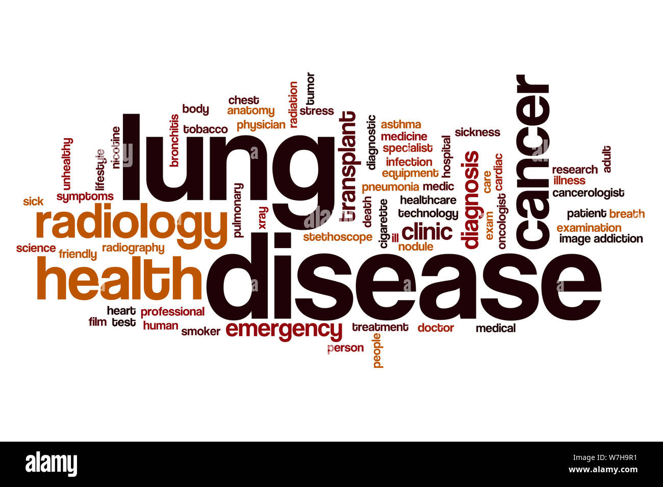Lung disease word cloud concept Stock Photo
