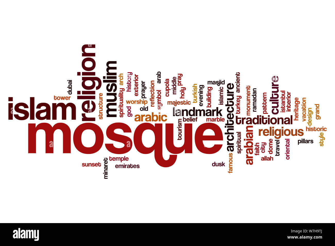 Mosque word cloud concept Stock Photo