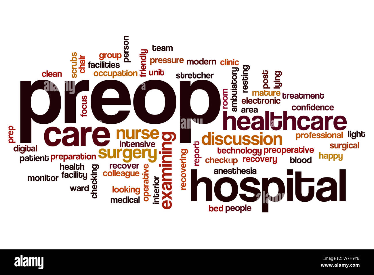 Preop word cloud concept Stock Photo