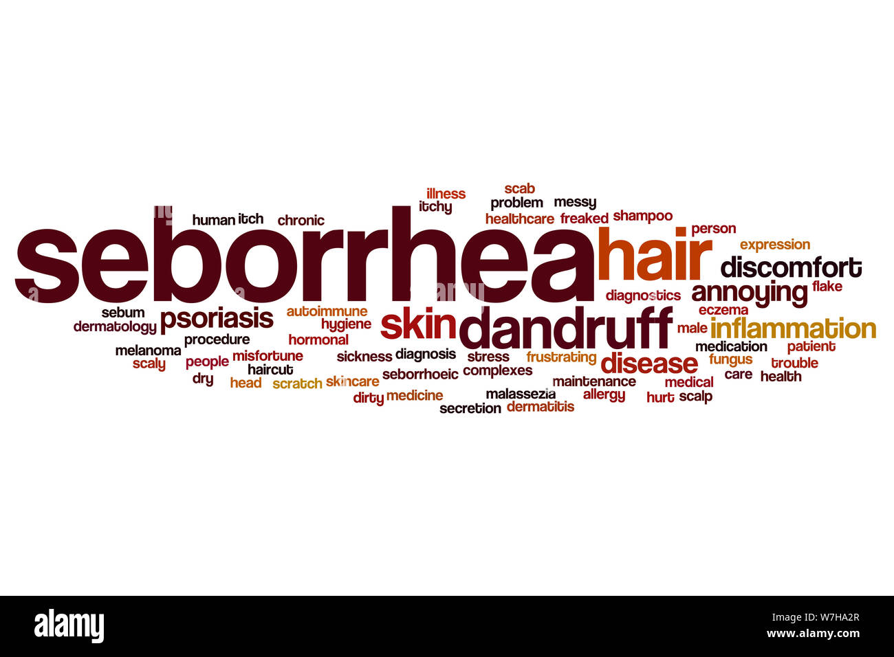 Seborrhea word cloud concept Stock Photo