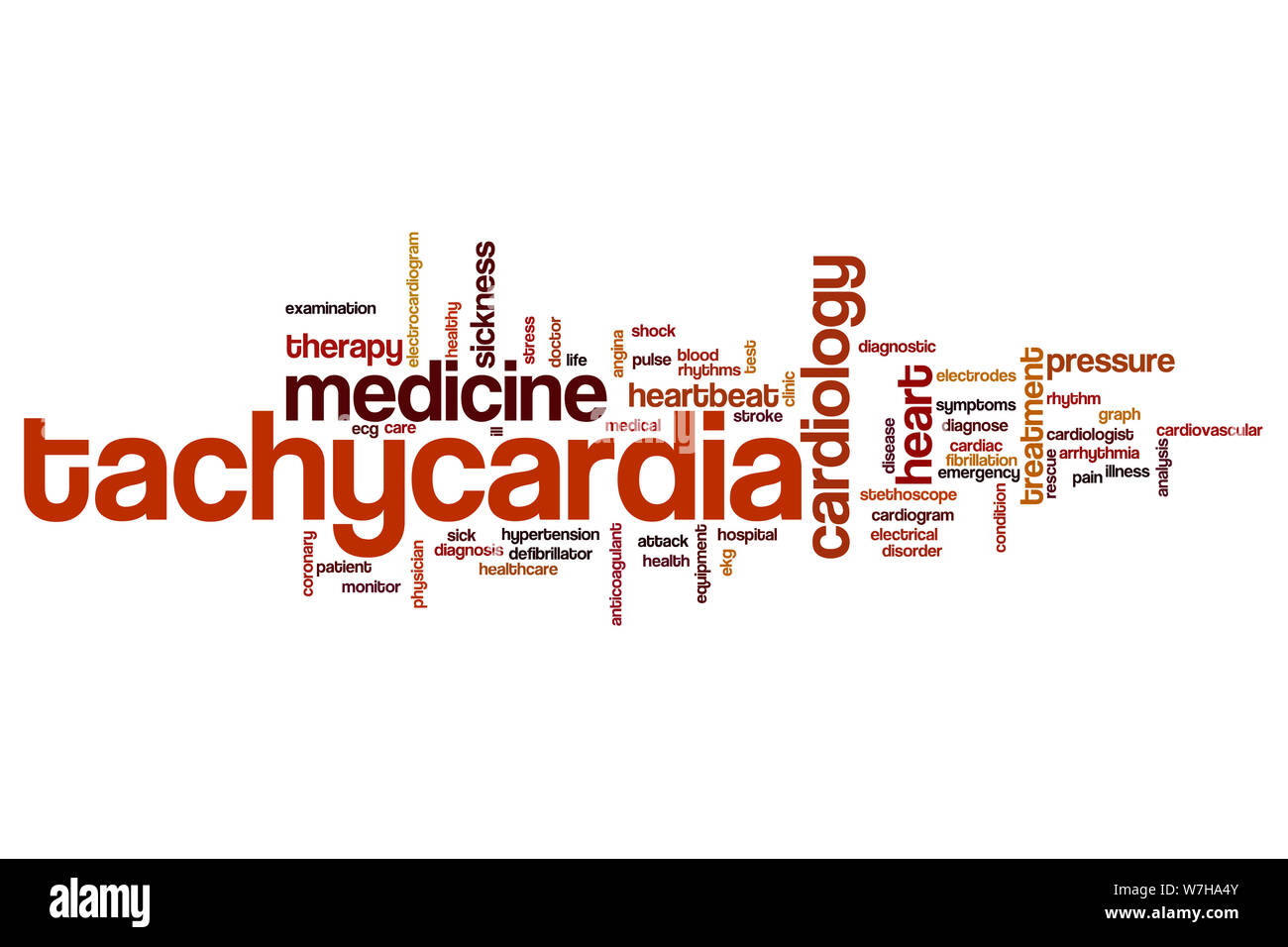 Tachycardia word cloud concept Stock Photo