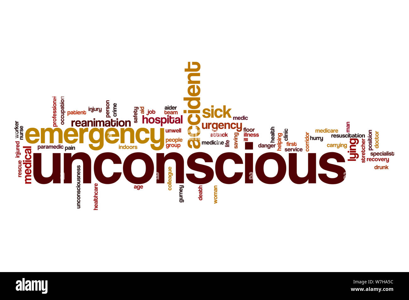 Unconscious word cloud concept Stock Photo